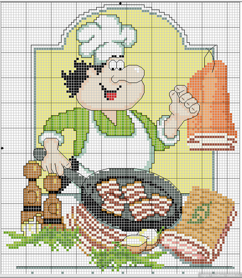 Поварята крестиком — Схемы вышивки крестом: фото узоров
