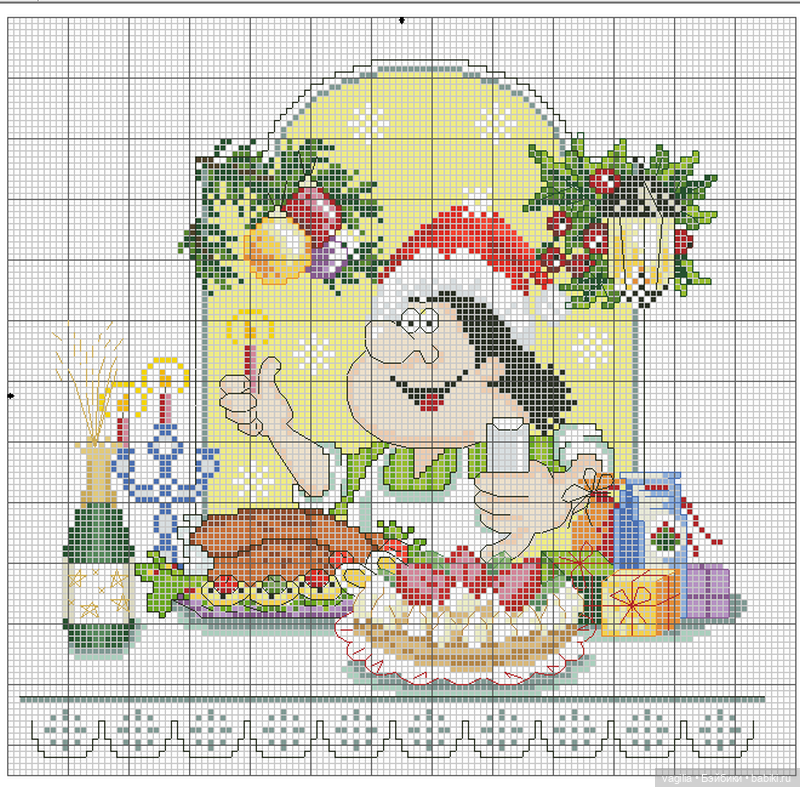 Поварята крестиком — Схемы вышивки крестом: фото узоров