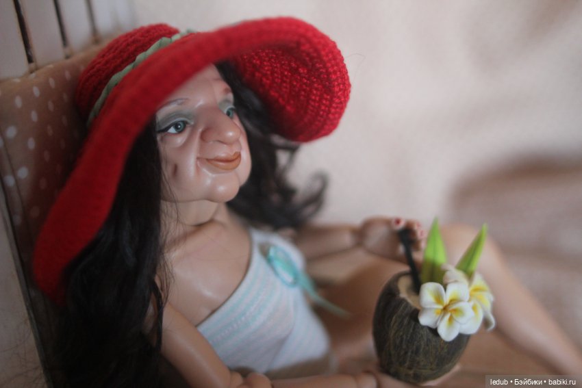 Бабуля-курортница — Авторские шарнирные куклы своими руками: лепка (фото 2)