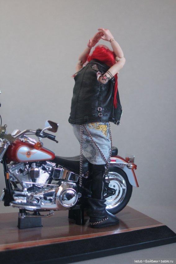 Бабуля - Байкерша — Авторские шарнирные куклы своими руками: лепка
