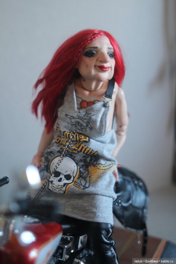 Бабуля - Байкерша — Авторские шарнирные куклы своими руками: лепка (фото 3)