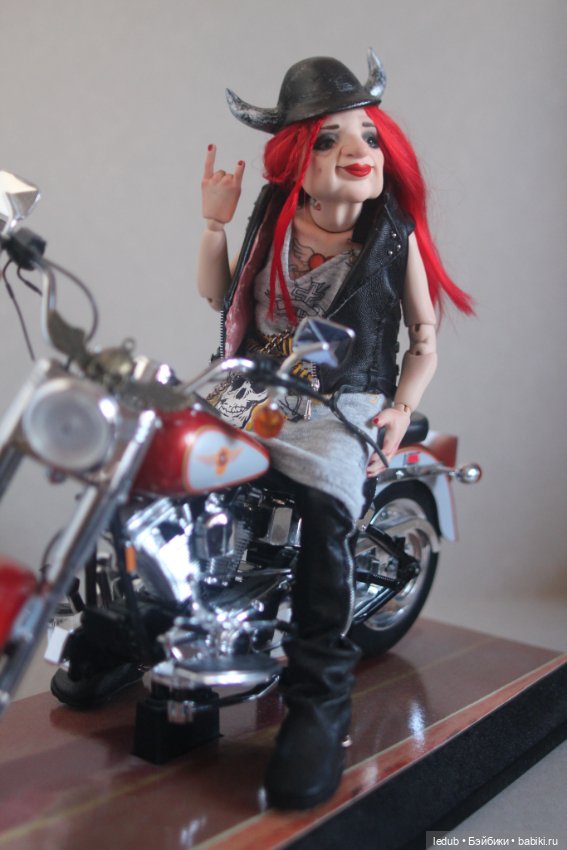 Бабуля - Байкерша — Авторские шарнирные куклы своими руками: лепка
