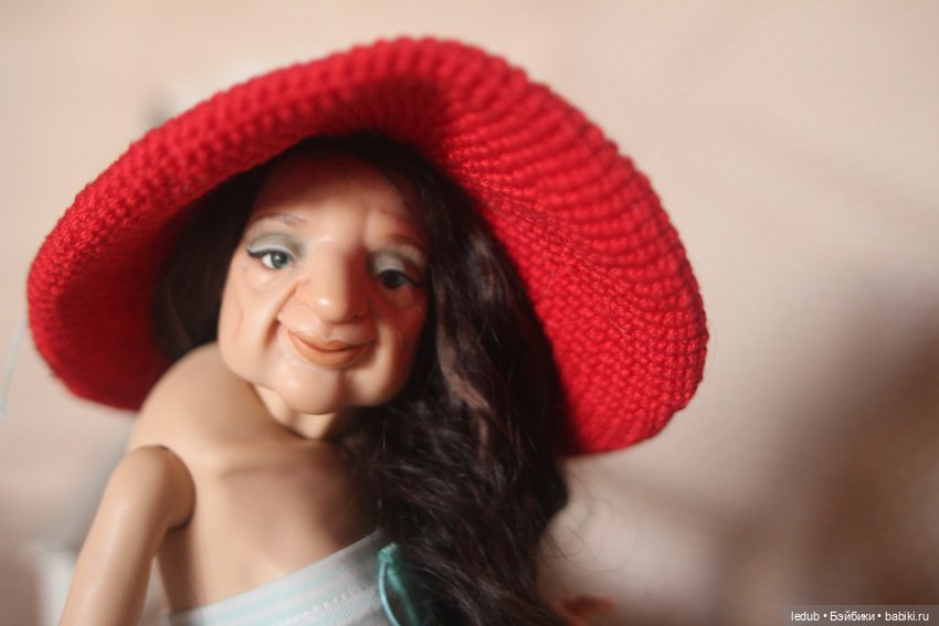 Бабуля-курортница — Авторские шарнирные куклы своими руками: лепка (фото 7)