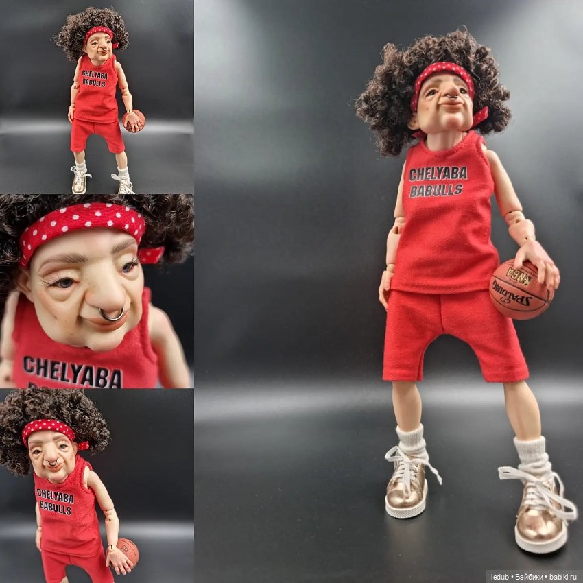 Бабуля-Баскетболистка — Авторские шарнирные куклы своими руками: лепка (фото 3)