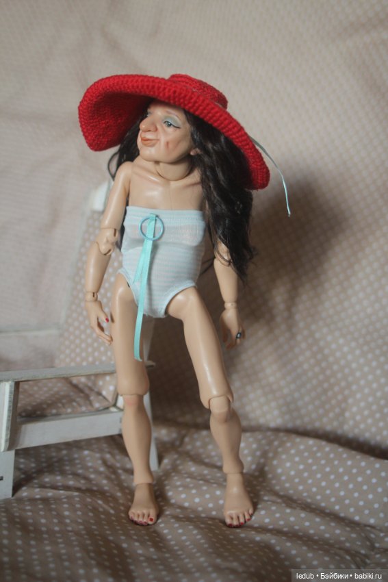 Бабуля-курортница — Авторские шарнирные куклы своими руками: лепка