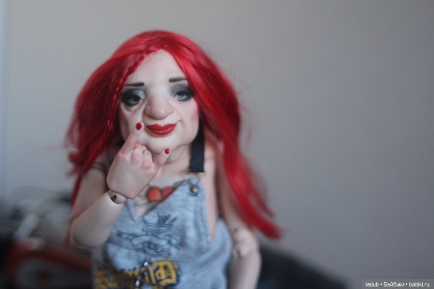 Бабуля - Байкерша — Авторские шарнирные куклы своими руками: лепка (фото 9)