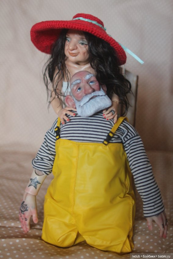 Бабуля-курортница — Авторские шарнирные куклы своими руками: лепка