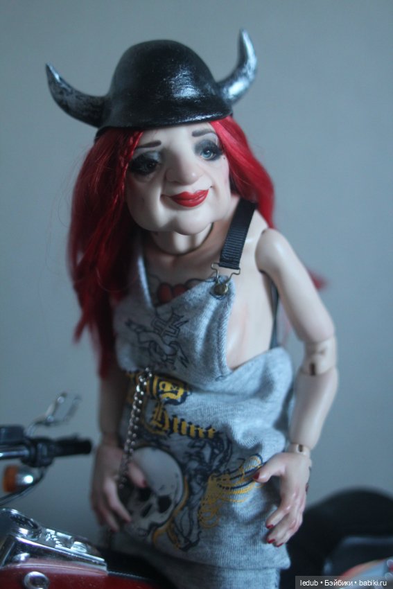 Бабуля - Байкерша — Авторские шарнирные куклы своими руками: лепка