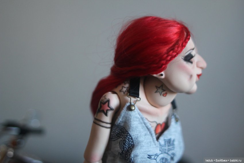 Бабуля - Байкерша — Авторские шарнирные куклы своими руками: лепка (фото 5)