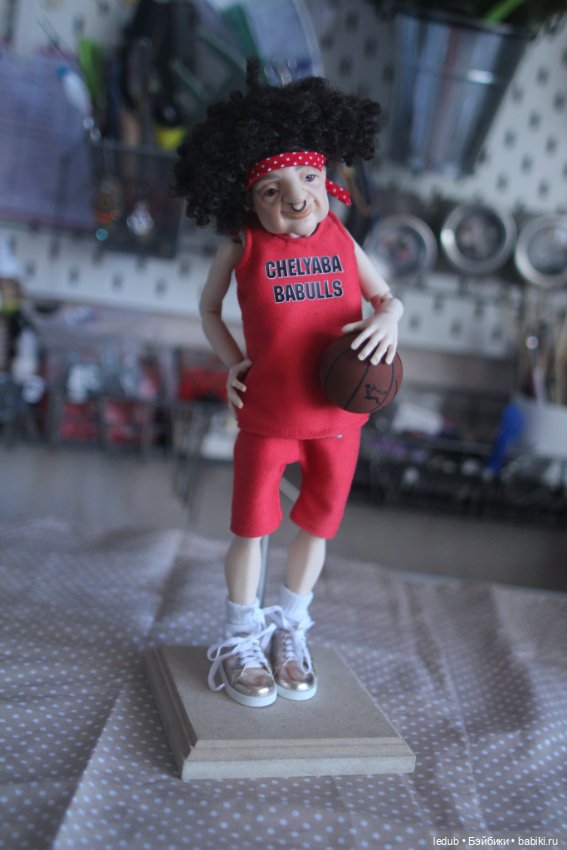 Бабуля-Баскетболистка — Авторские шарнирные куклы своими руками: лепка