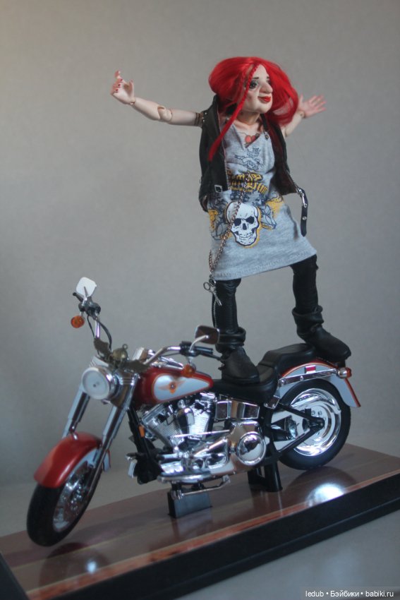 Бабуля - Байкерша — Авторские шарнирные куклы своими руками: лепка