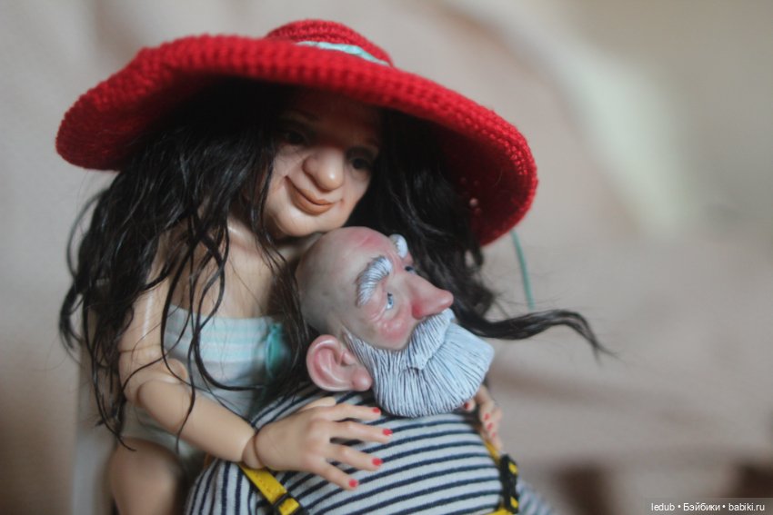 Бабуля-курортница — Авторские шарнирные куклы своими руками: лепка