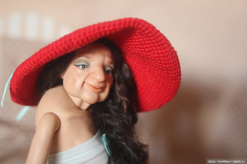 Бабуля-курортница — Авторские шарнирные куклы своими руками: лепка (фото 8)