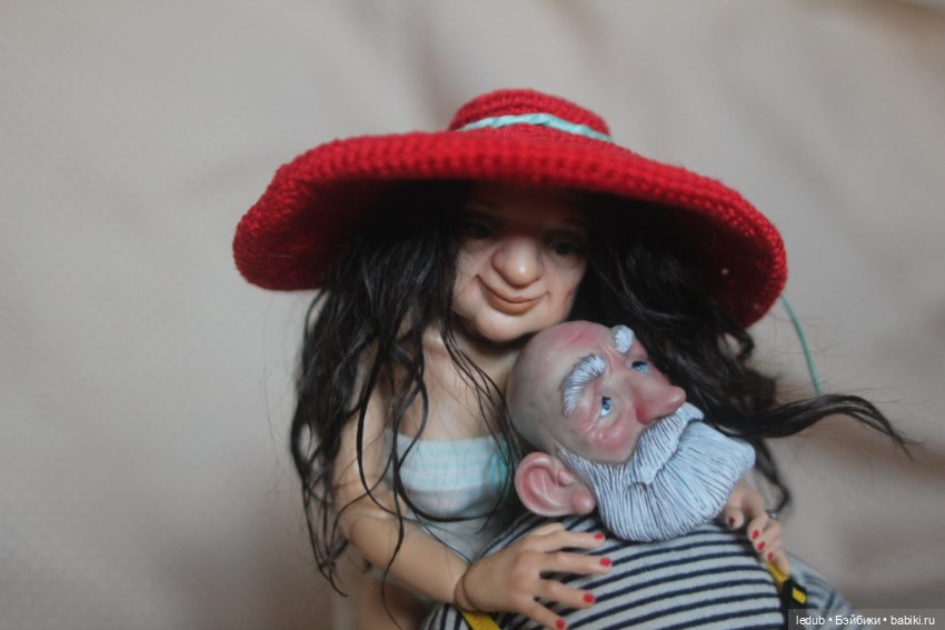 Бабуля-курортница — Авторские шарнирные куклы своими руками: лепка