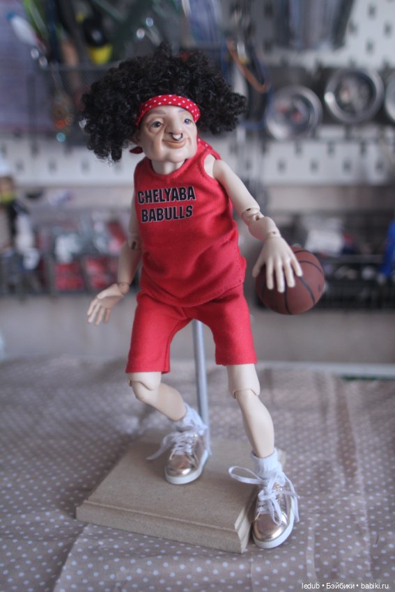 Бабуля-Баскетболистка — Авторские шарнирные куклы своими руками: лепка