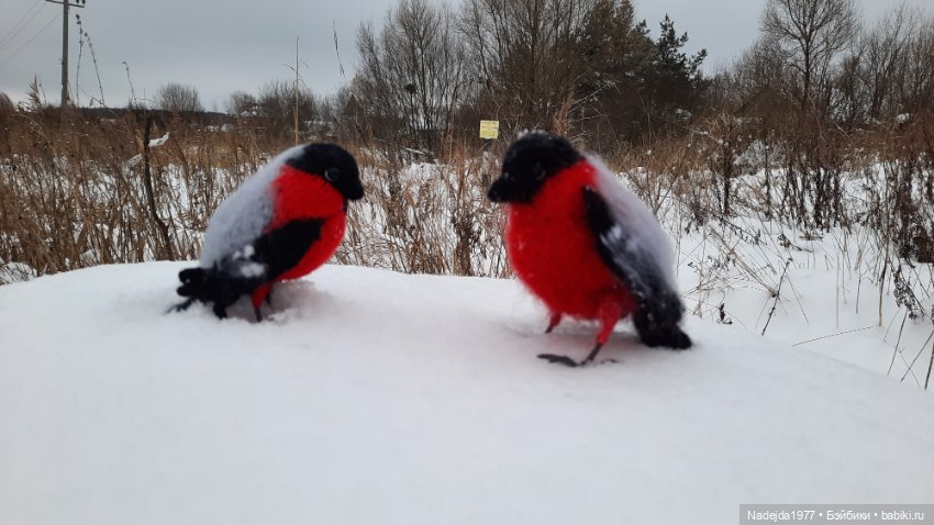 Ещё снегирь... Моя работа