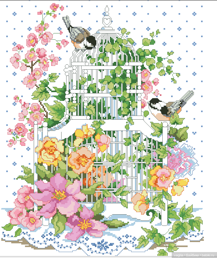 Птички крестиком — Схемы вышивки крестом: фото узоров