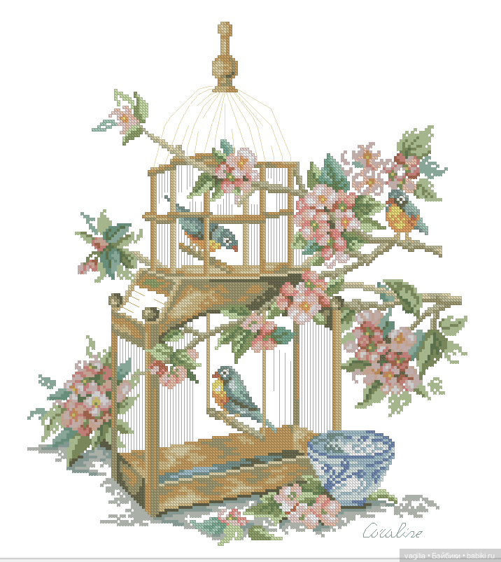 Птички крестиком — Схемы вышивки крестом: фото узоров