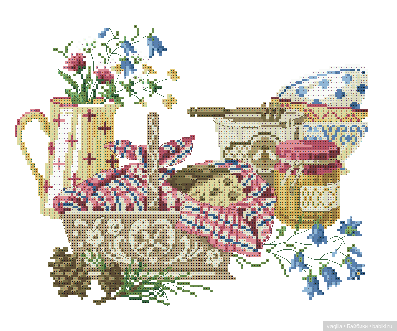 Деревенский крестик — Схемы вышивки крестом: фото узоров