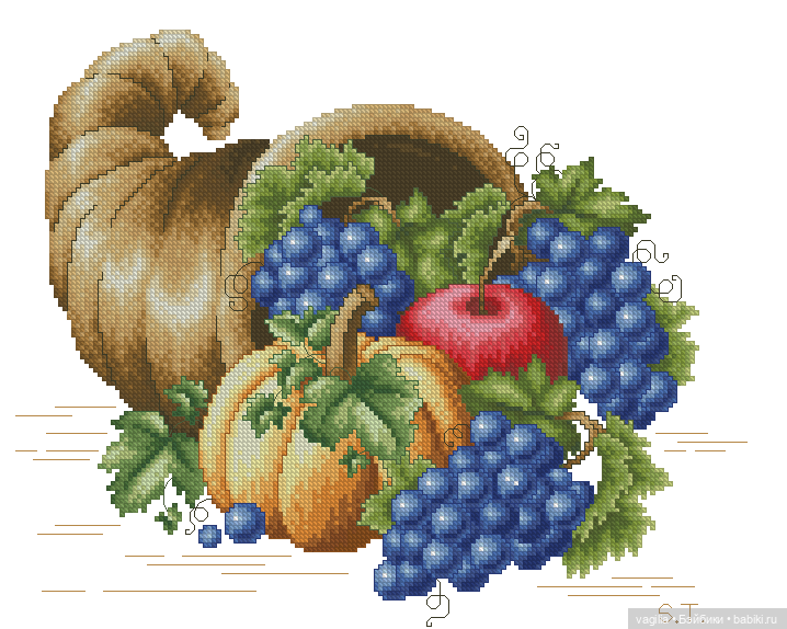 Деревенский крестик — Схемы вышивки крестом: фото узоров