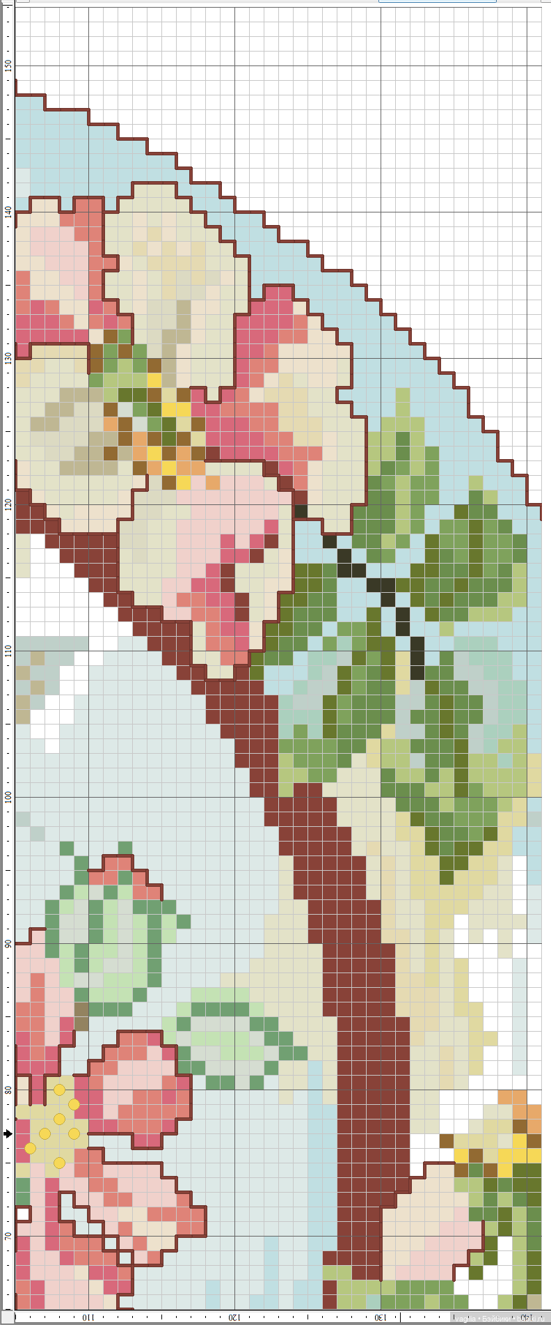 Не много бабочек крестиком