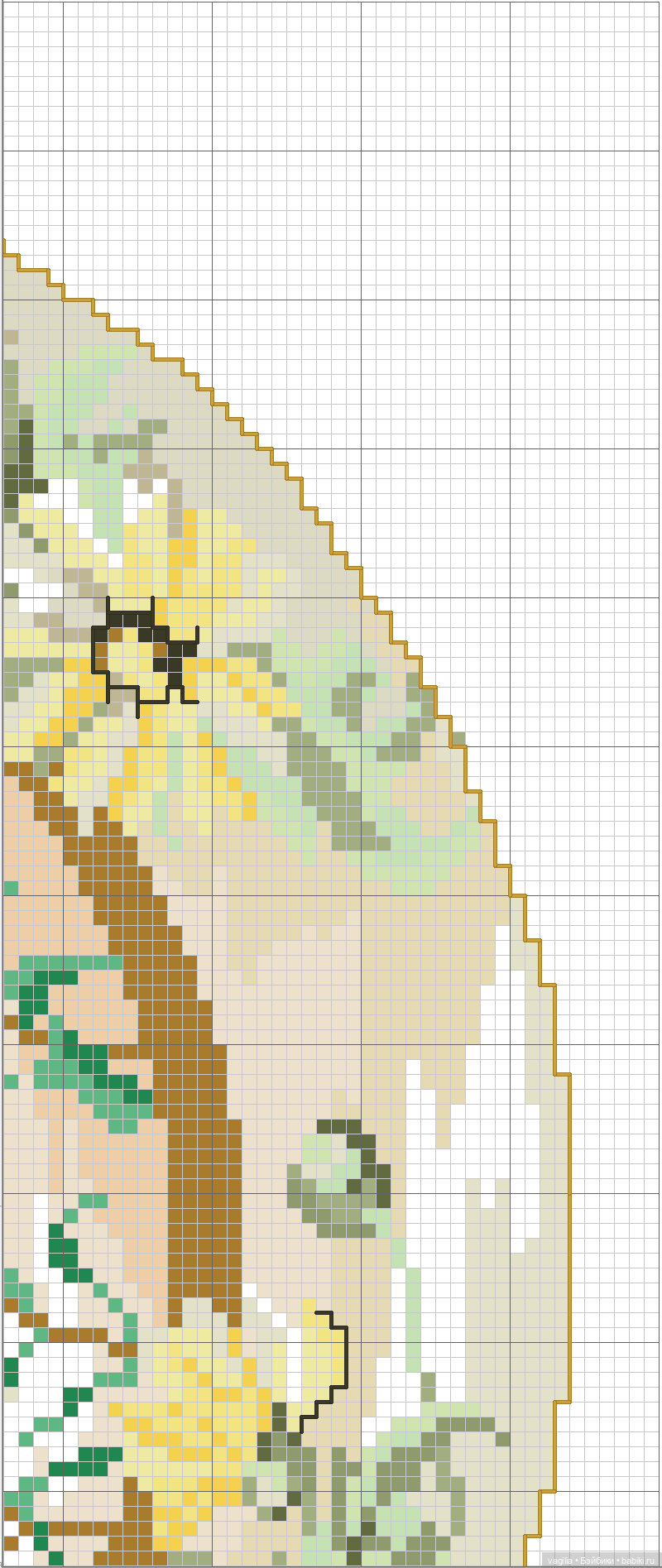 Не много бабочек крестиком