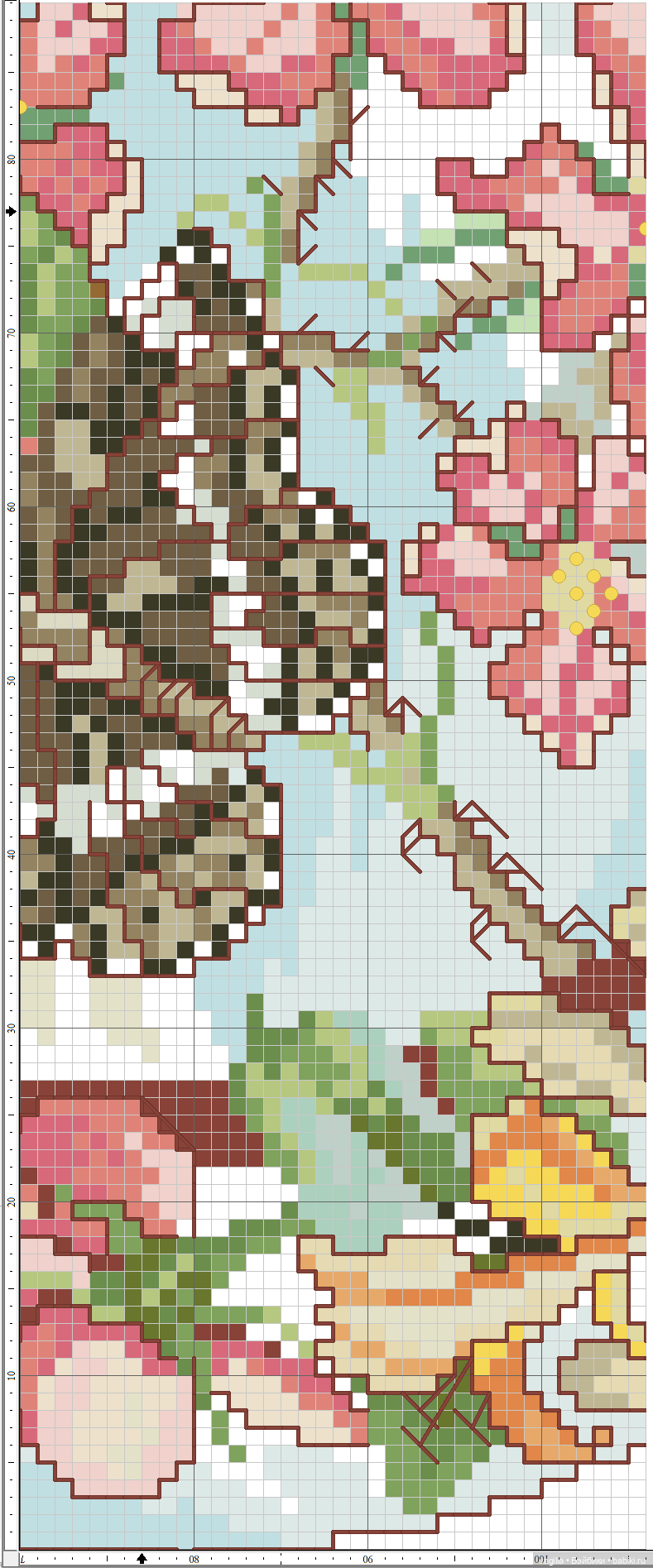 Не много бабочек крестиком