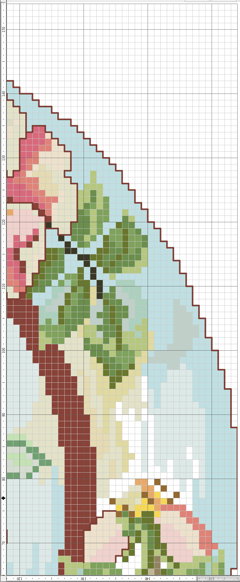 Не много бабочек крестиком