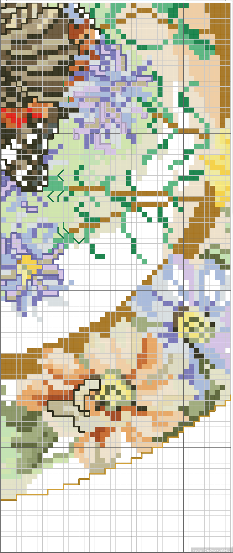 Не много бабочек крестиком