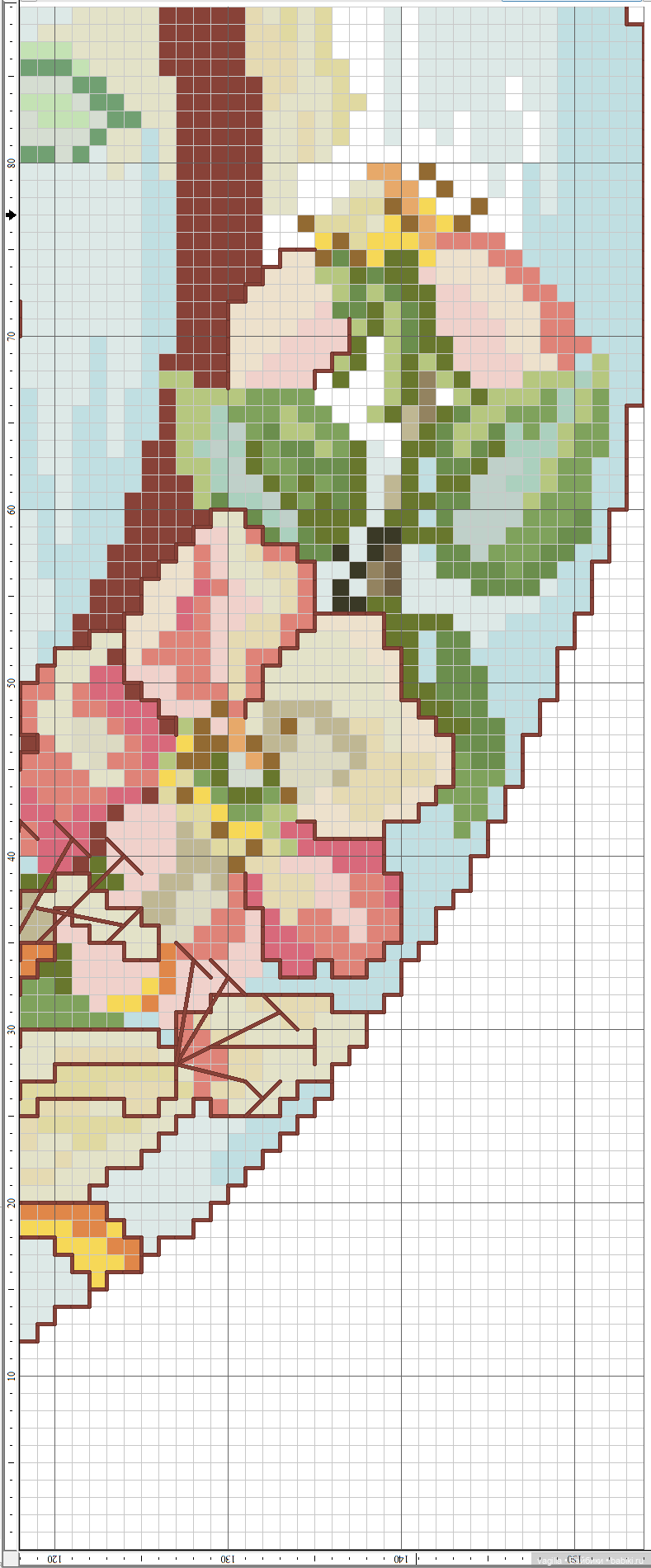 Не много бабочек крестиком