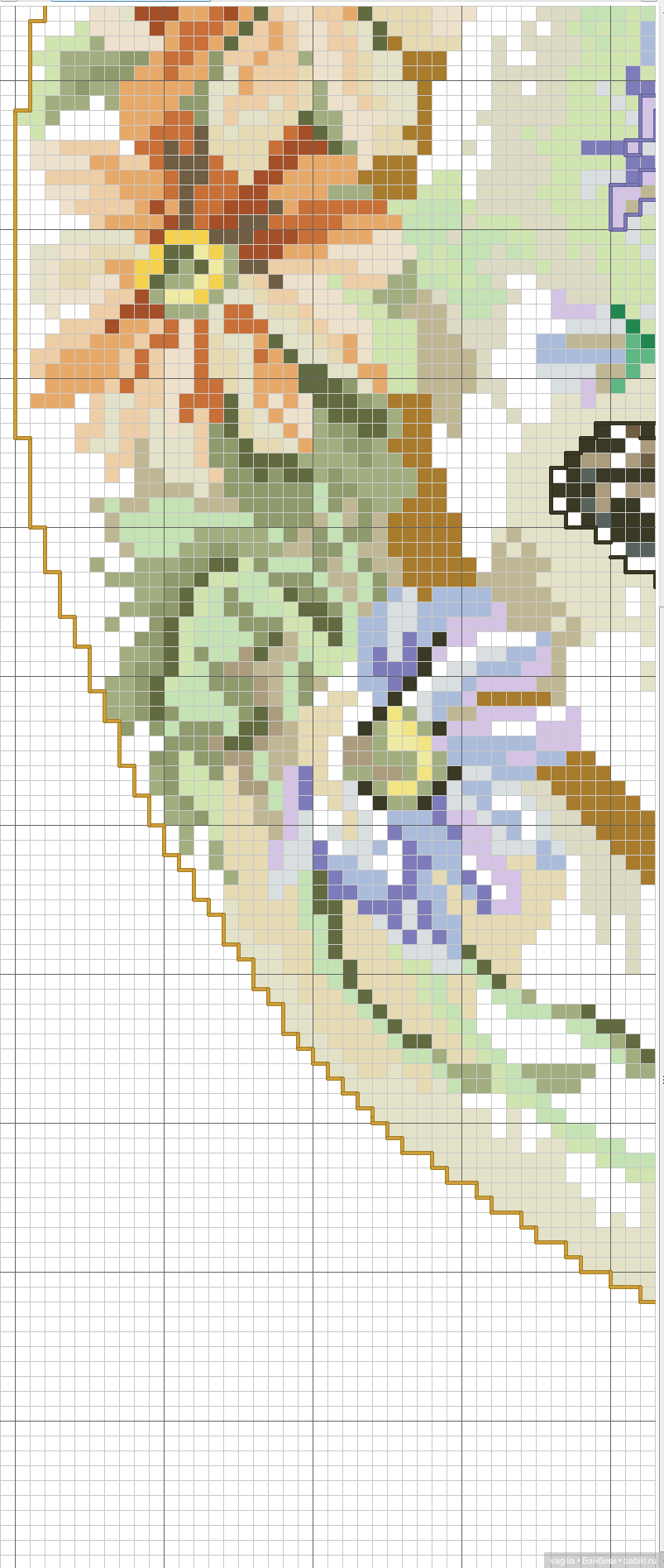 Не много бабочек крестиком