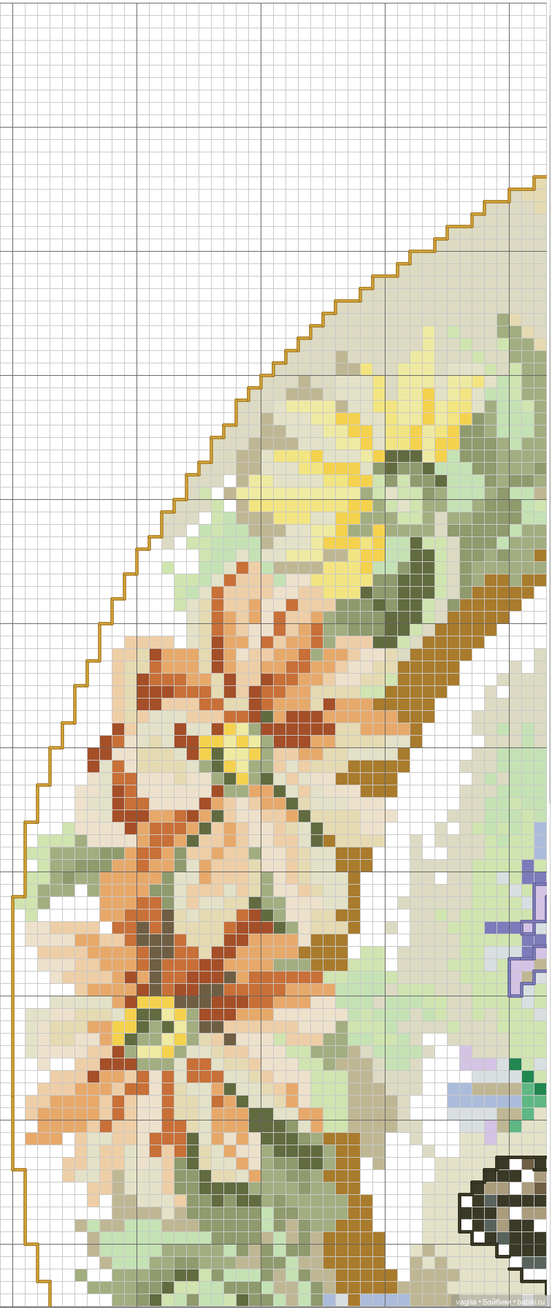 Не много бабочек крестиком