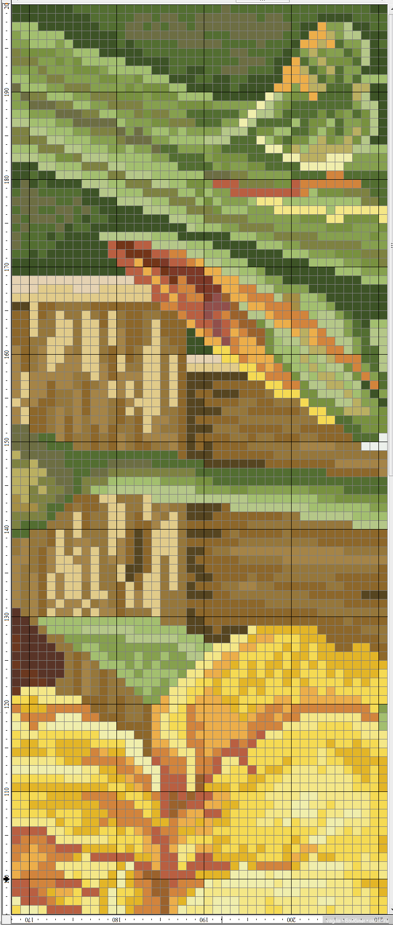 Не много бабочек крестиком