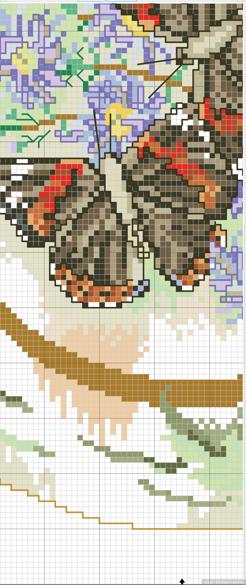 Не много бабочек крестиком