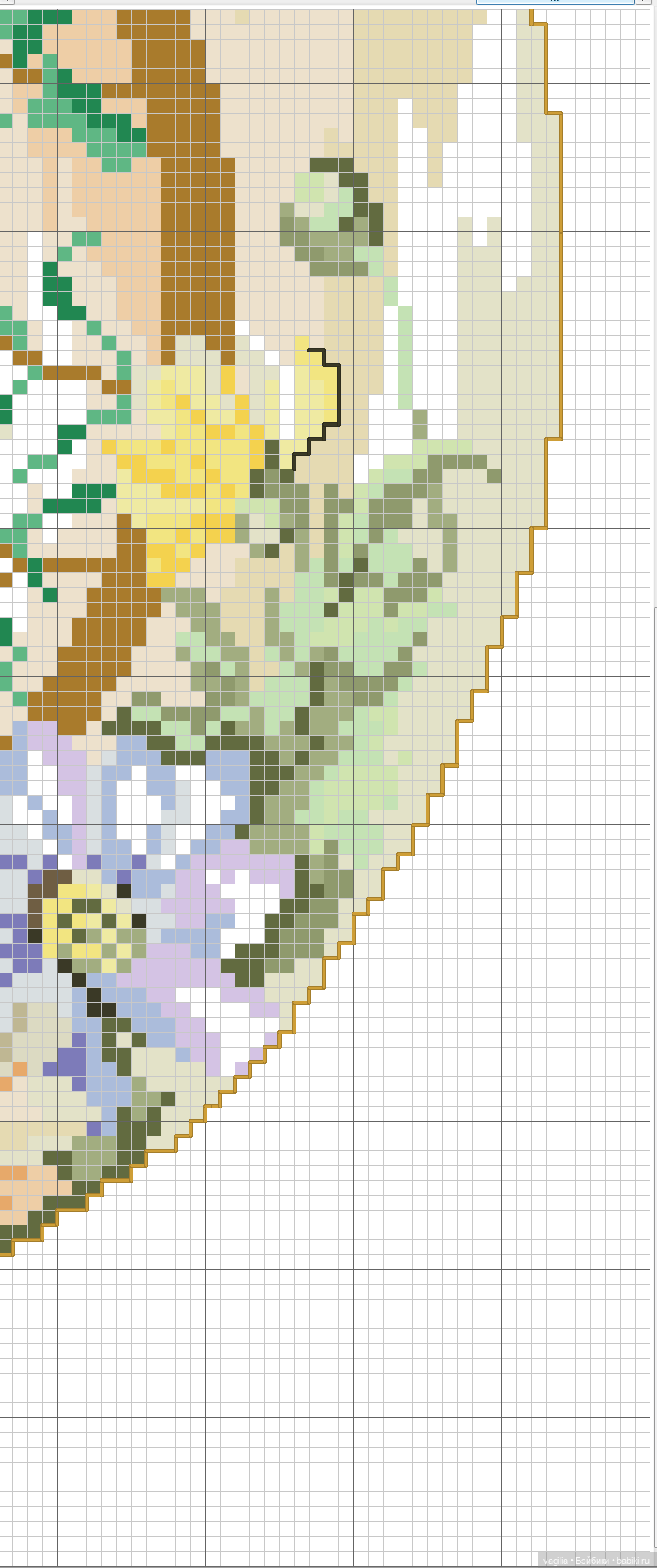 Не много бабочек крестиком