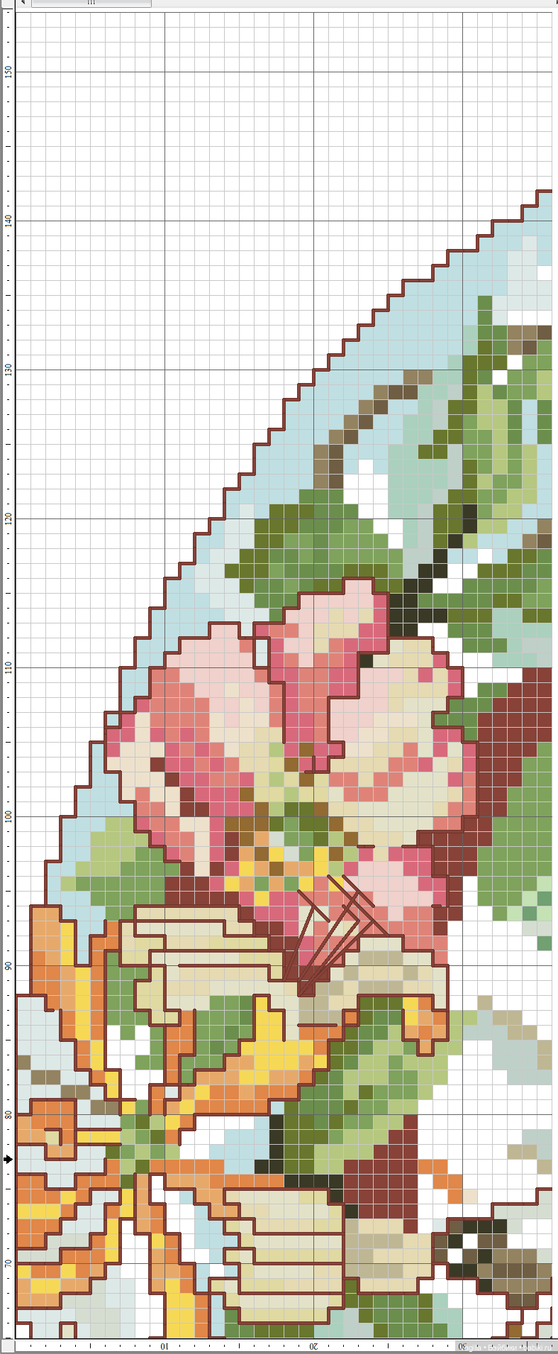 Не много бабочек крестиком