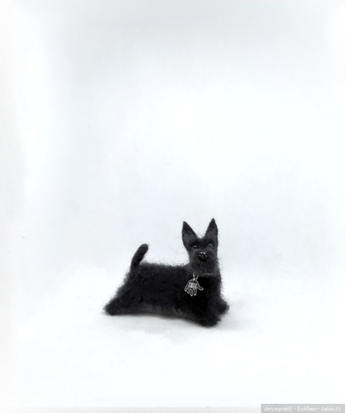 Скотч терьер — Валяные игрушки из шерсти: сухое валяние