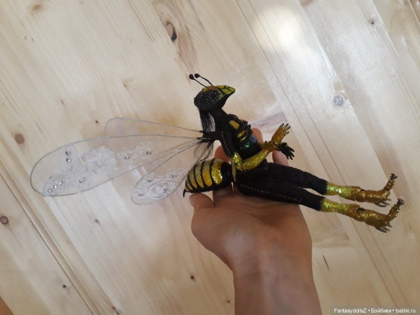 Завершаю блашинг авторской куклы Оса (фото 4)