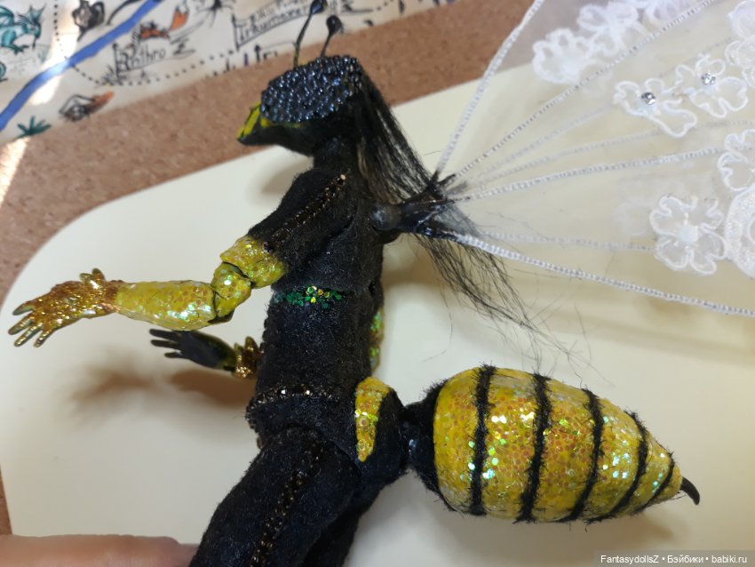 Завершаю блашинг авторской куклы Оса (фото 3)