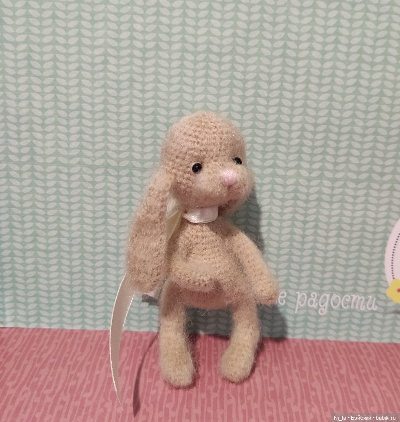 Ладошечный зайка — Вязаные игрушки и амигуруми: крючком