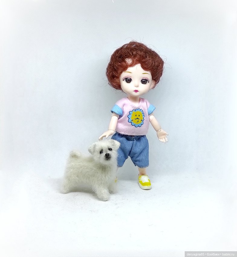 Щенки мальтезе — Валяные игрушки из шерсти: сухое валяние