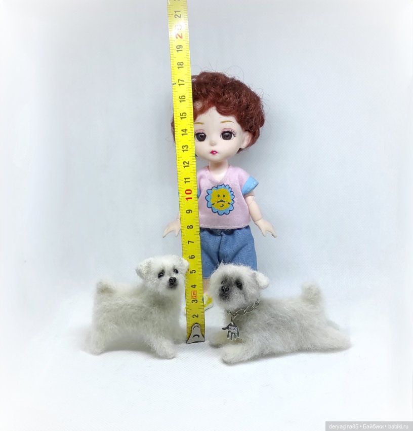 Щенки мальтезе — Валяные игрушки из шерсти: сухое валяние (фото 6)