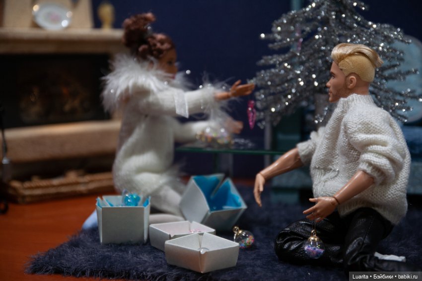 Зала к Рождеству — Румбоксы и кукольные интерьеры: фото (фото 3)