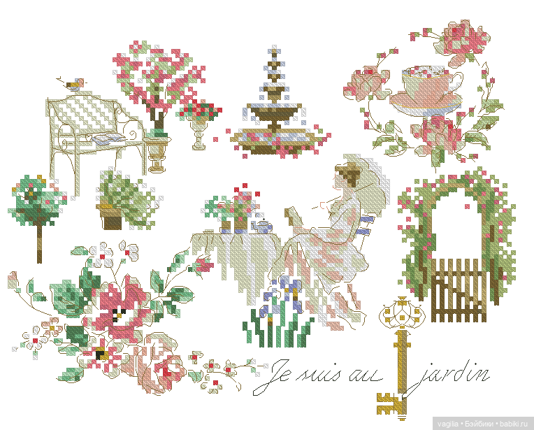 Модный топик крестиком 2 — Схемы вышивки крестом: фото узоров