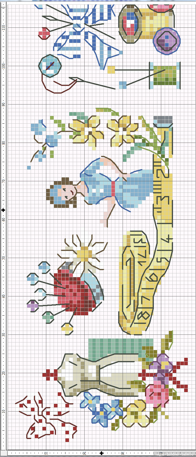 Модный топик 3 крестиком — Схемы вышивки крестом: фото узоров