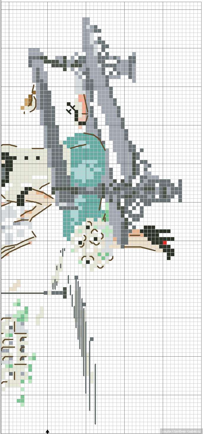 Модный топик 3 крестиком — Схемы вышивки крестом: фото узоров (фото 8)