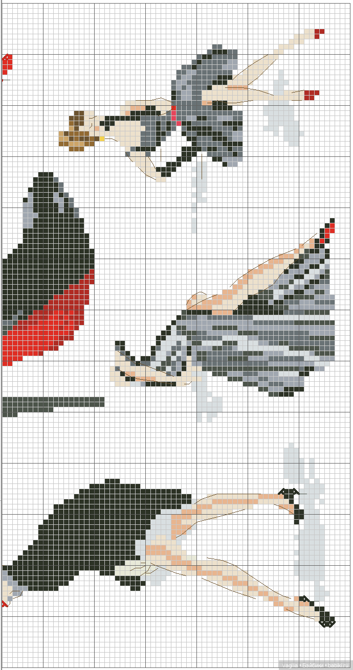 Модный топик 3 крестиком — Схемы вышивки крестом: фото узоров (фото 4)