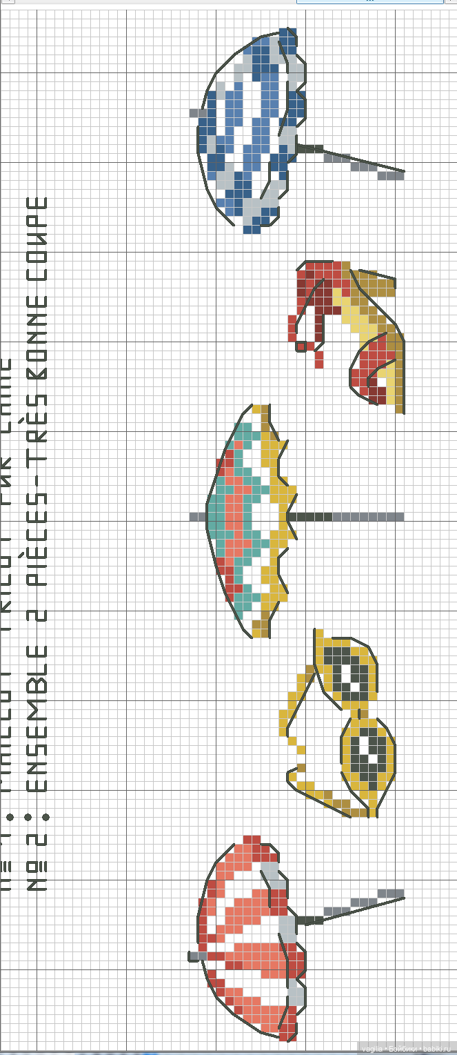Модный топик крестиком 2 — Схемы вышивки крестом: фото узоров