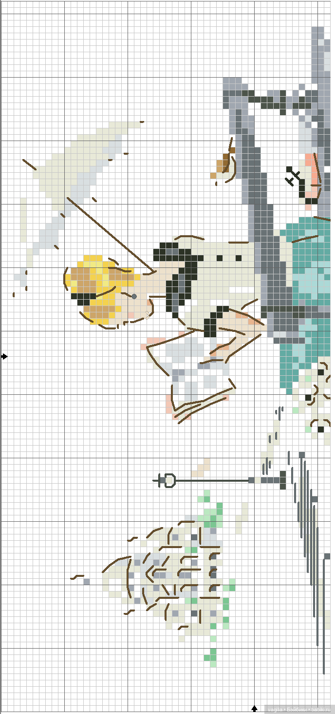 Модный топик 3 крестиком — Схемы вышивки крестом: фото узоров (фото 7)