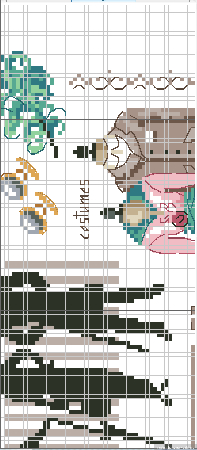 Модный топик крестиком — Схемы вышивки крестом: фото узоров